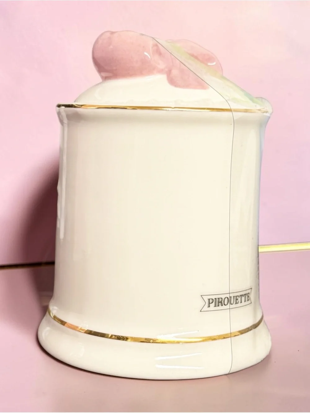 New Pirouette Ceramic Canister with Bow Lid